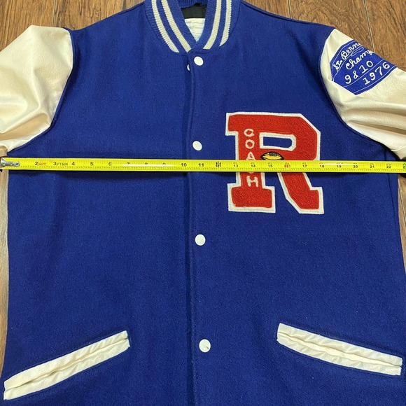 Vtg DeLong St Bernard Parish 1976 Letterman Varsity Jacket Leather Wool Mens Sm - Picture 10 of 12